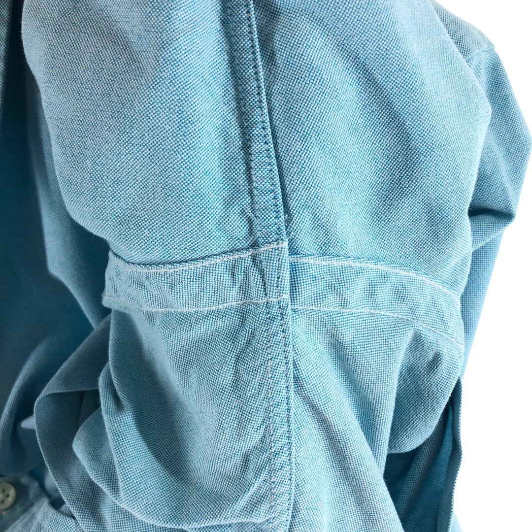 Ralph Lauren short sleeve button down shirt, men's size L cotton Blue type light blue Vintage Second Hand