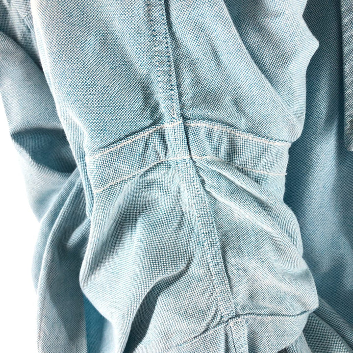 Ralph Lauren short sleeve button down shirt, men's size L cotton Blue type light blue Vintage Second Hand