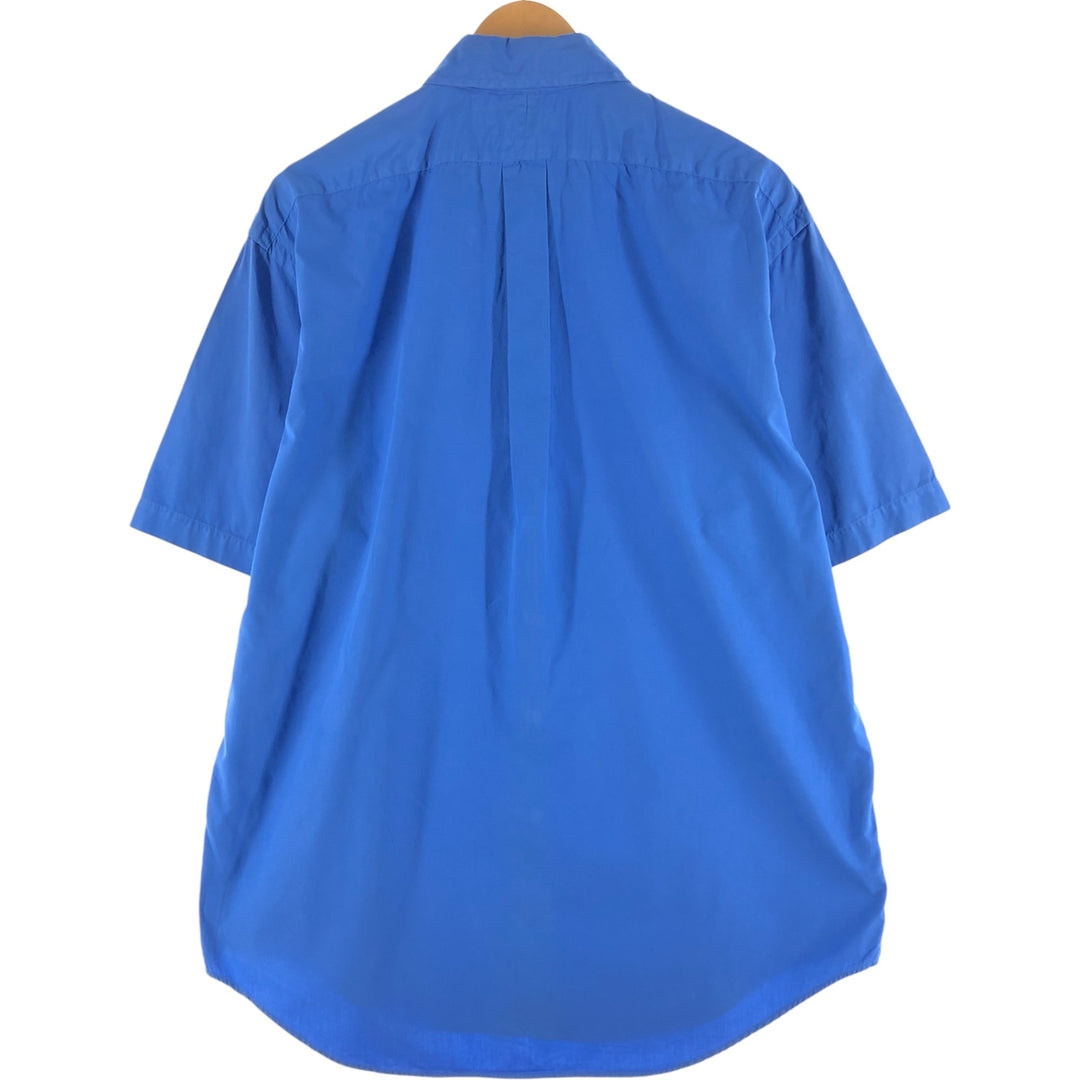 Ralph Lauren Classic Fit short sleeve button down shirt, men's size L cotton blue type Vintage Second Hand