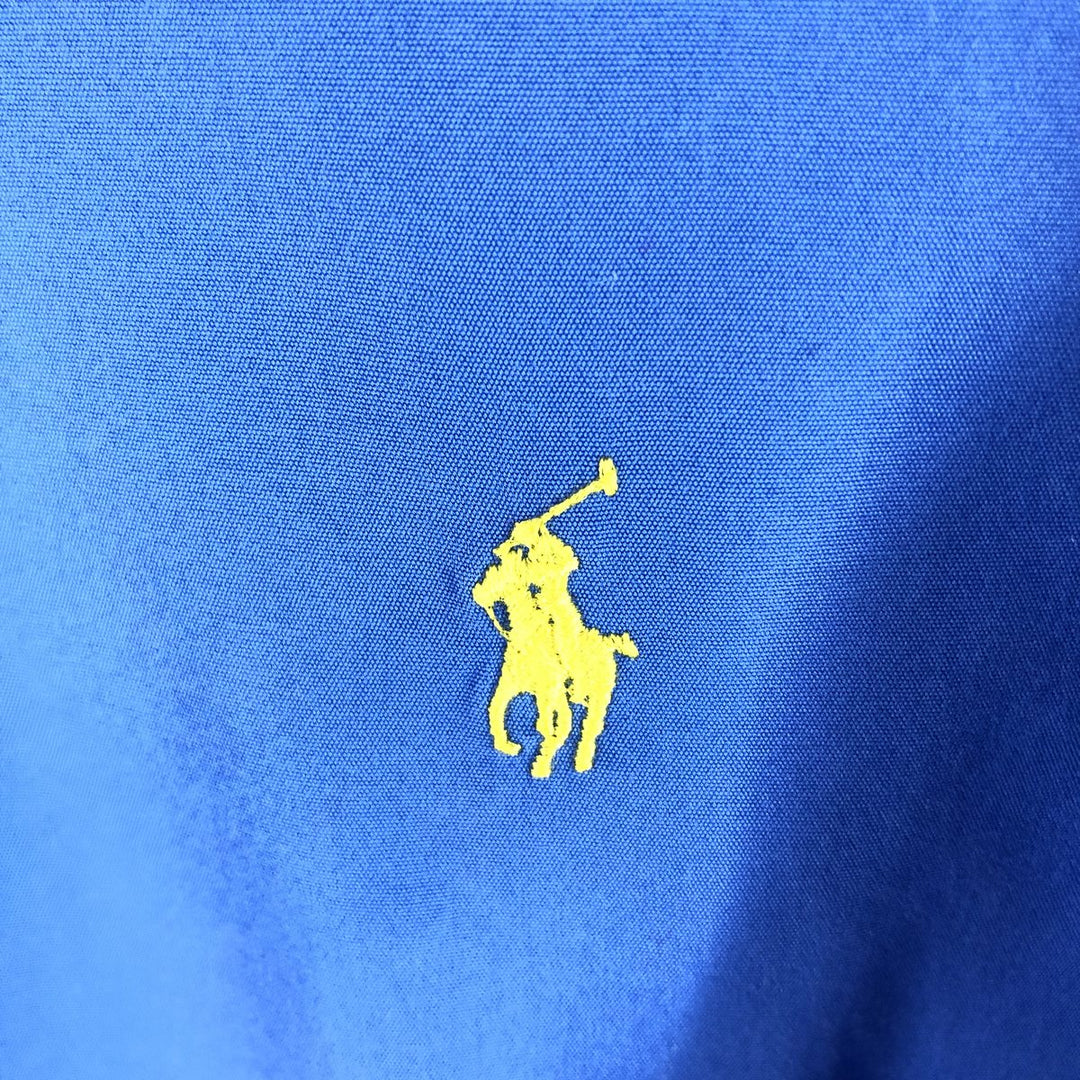 Ralph Lauren Classic Fit short sleeve button down shirt, men's size L cotton blue type Vintage Second Hand