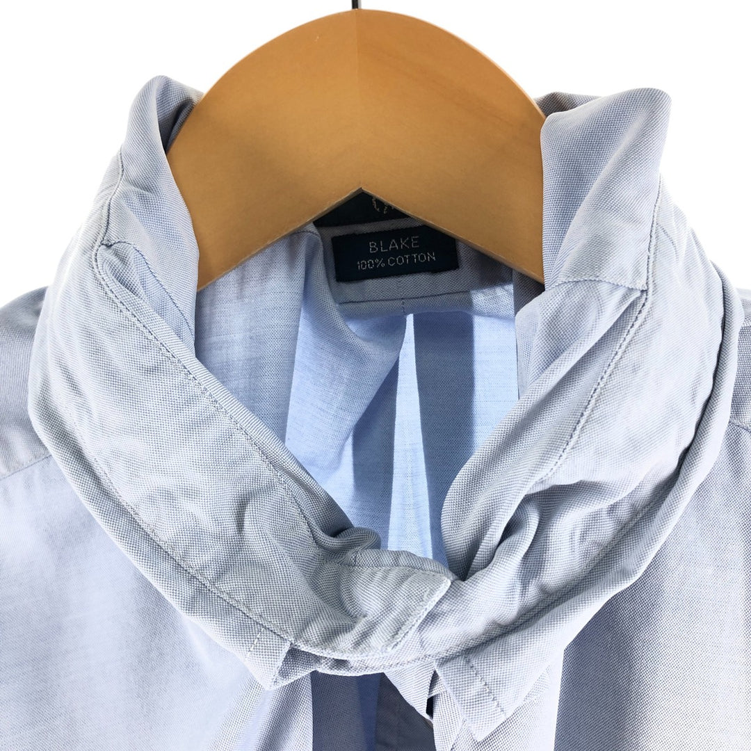 Ralph Lauren BLAKE short sleeve button down shirt, men's XL size cotton Blue type light blue Vintage Second Hand