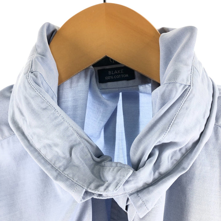 Ralph Lauren BLAKE short sleeve button down shirt, men's XL size cotton Blue type light blue Vintage Second Hand