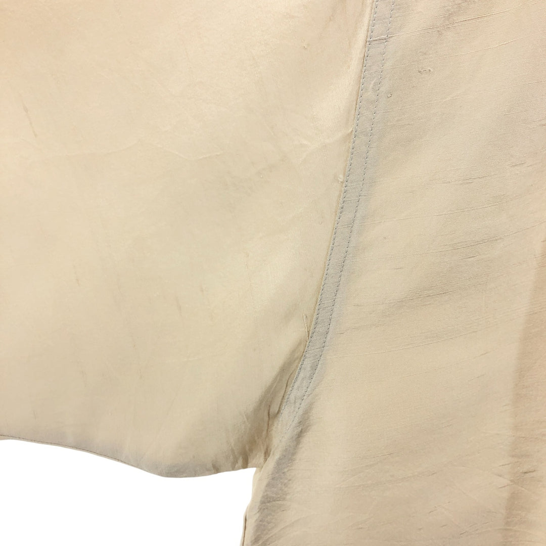 FENN WRT&MANSON Short Sleeve Open Collar Silk Shirt Box Shirt Men's M Size silk Beige type Vintage Second Hand