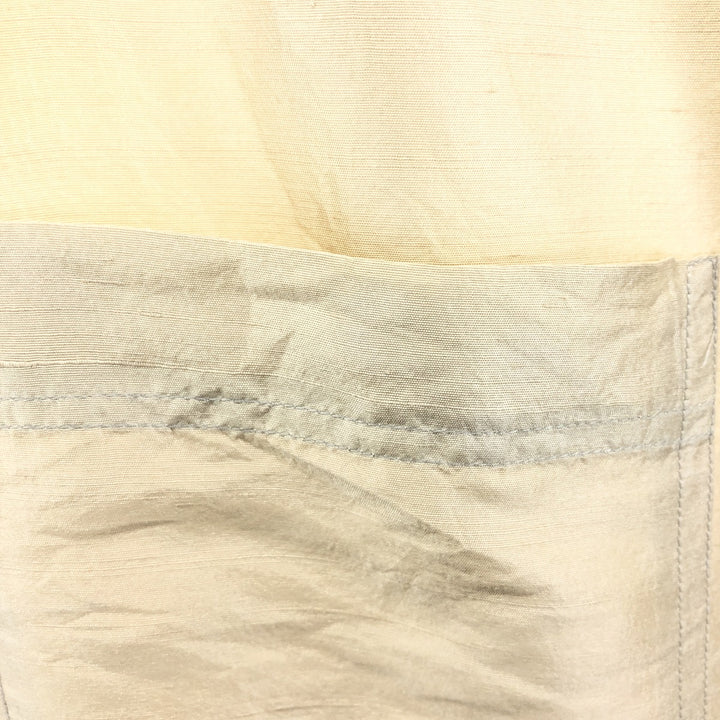 FENN WRT&MANSON Short Sleeve Open Collar Silk Shirt Box Shirt Men's M Size silk Beige type Vintage Second Hand