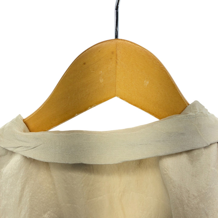 FENN WRT&MANSON Short Sleeve Open Collar Silk Shirt Box Shirt Men's M Size silk Beige type Vintage Second Hand