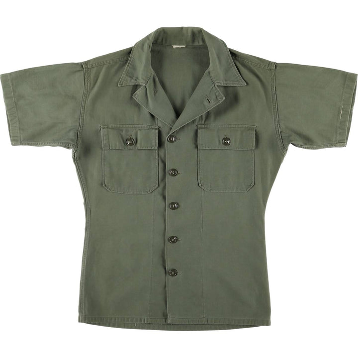 US military 1st model, late model, short sleeve, military shirt, utility shirt, women's size M unknown Khaki type Vintage Second Hand