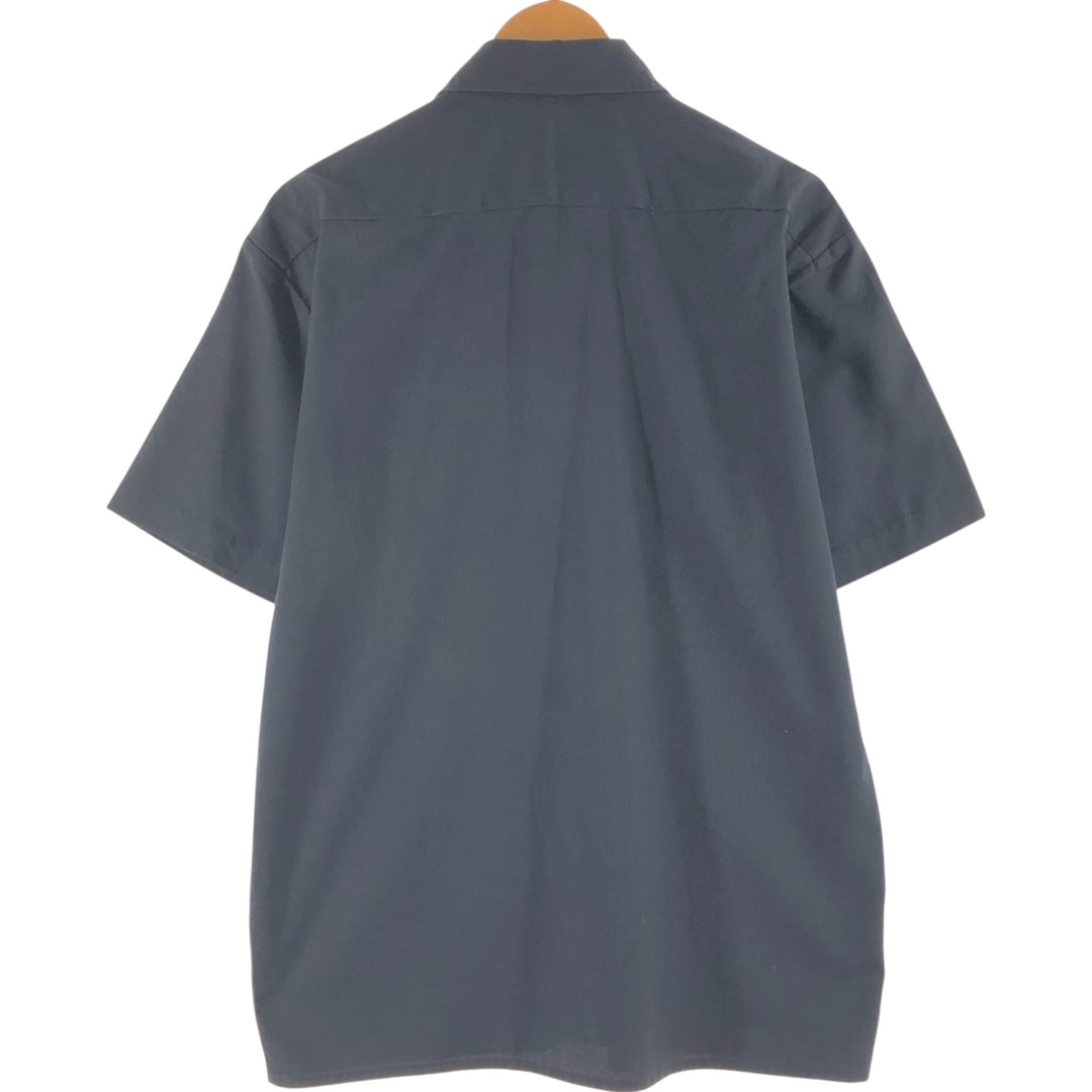 Dickies Short Sleeve Work Shirt Box Shirt Men's M Size polyester black type Vintage Second Hand