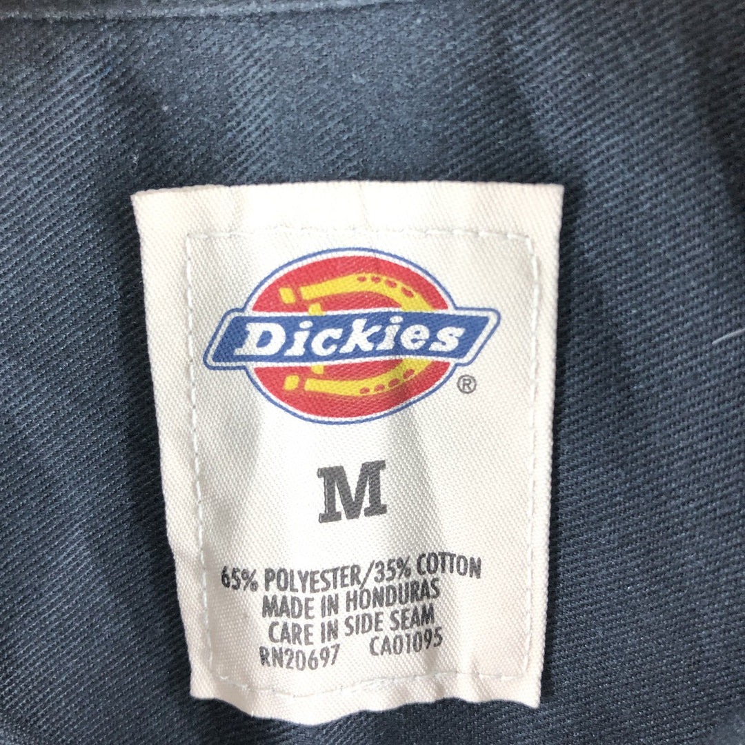 Dickies Short Sleeve Work Shirt Box Shirt Men's M Size polyester black type Vintage Second Hand