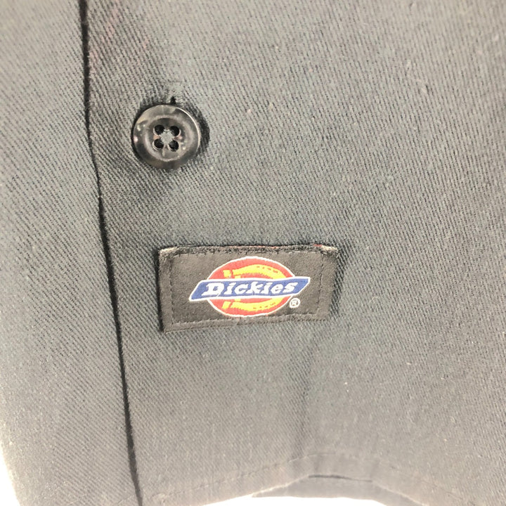 Dickies Short Sleeve Work Shirt Box Shirt Men's M Size polyester black type Vintage Second Hand