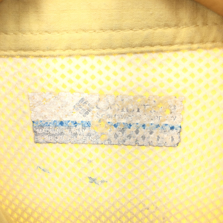 Columbia PFG Button-down Short Sleeve Fishing Shirt, Men's M Size unknown yellow type Vintage Second Hand
