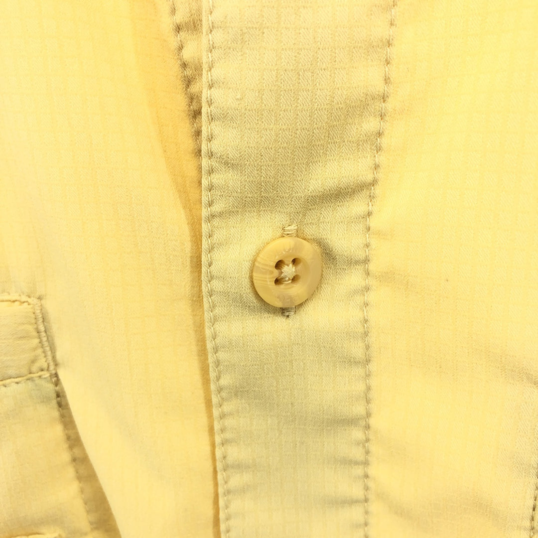 Columbia PFG Button-down Short Sleeve Fishing Shirt, Men's M Size unclear yellow type Vintage Second Hand