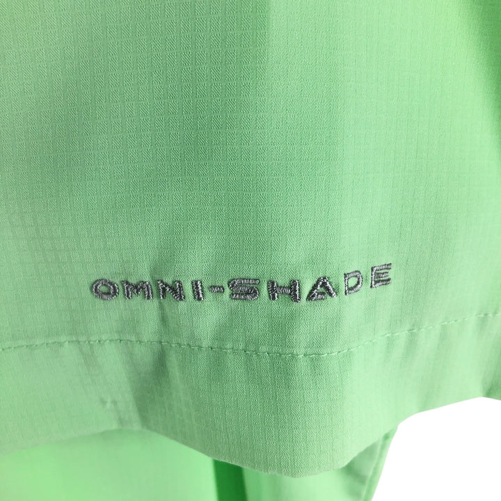 Columbia PFG Button-down Short Sleeve Fishing Shirt, Men's S Size polyester green type yellow green Vintage Second Hand