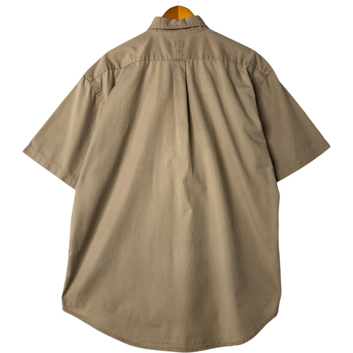 Ralph Lauren BLAKE short sleeve button down shirt, men's XL size cotton Beige type Vintage Second Hand