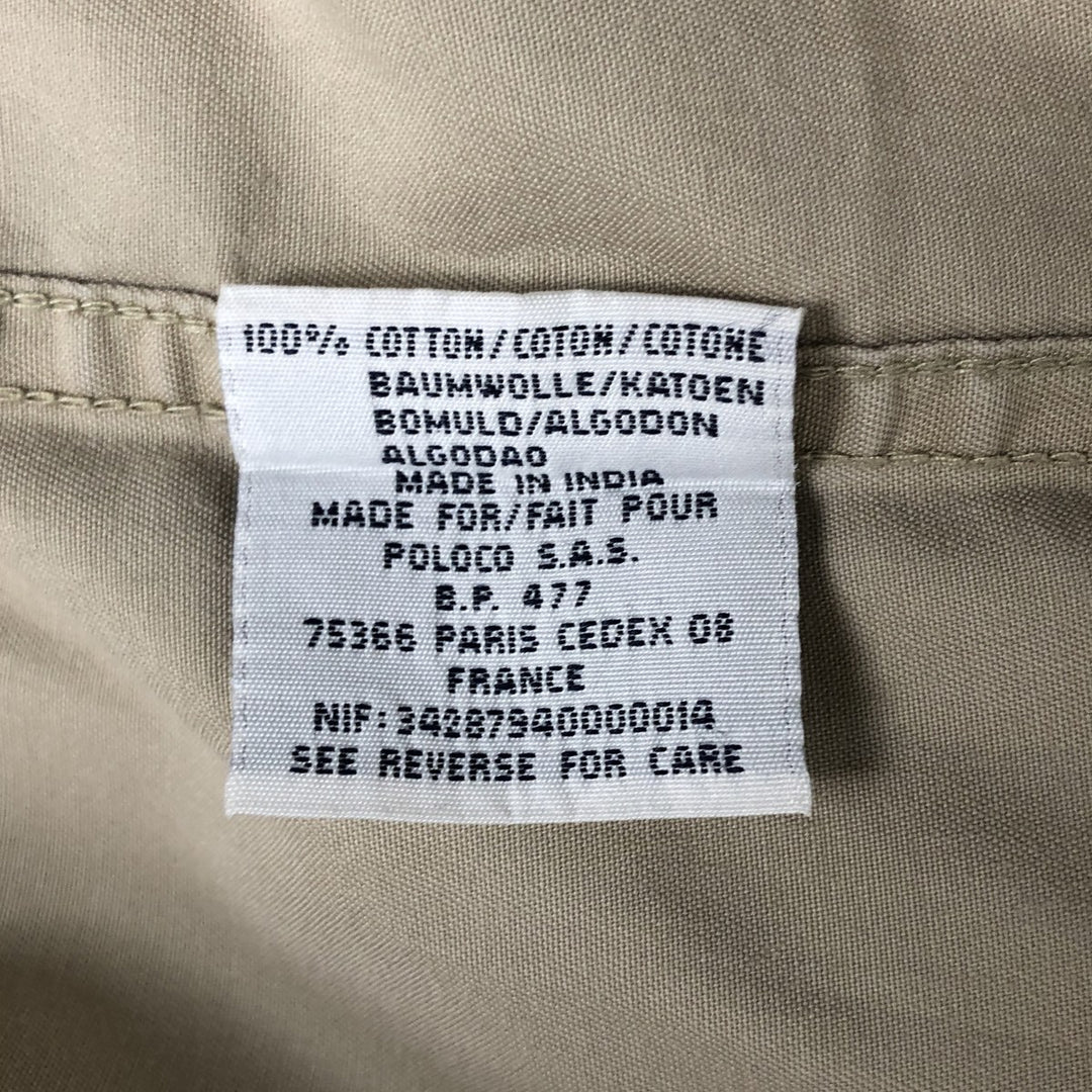 Ralph Lauren BLAKE short sleeve button down shirt, men's XL size cotton Beige type Vintage Second Hand