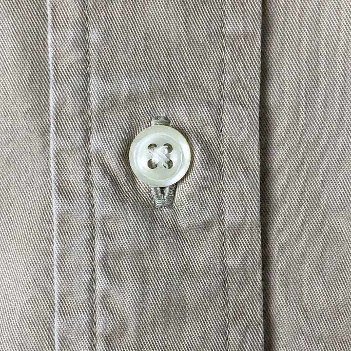 Ralph Lauren BLAKE short sleeve button down shirt, men's XL size cotton Beige type Vintage Second Hand