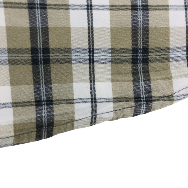 Carhartt RELAXED FIT Check Pattern Short Sleeve Work Shirt Men's XL cotton beige type brown Vintage Second Hand