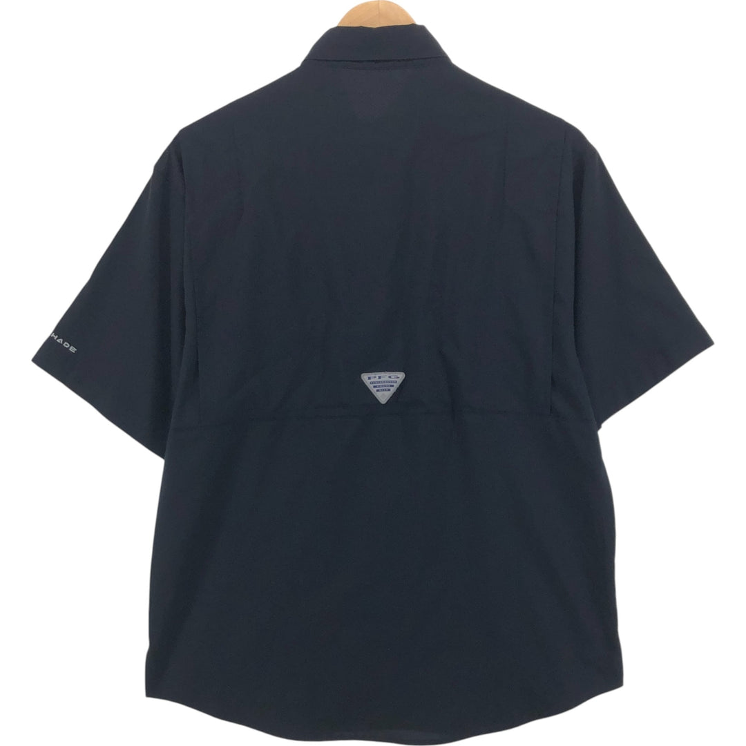 Columbia PFG OMNI-SHADE Ripstop Short Sleeve Fishing Shirt, Men's XL unclear black type Vintage Second Hand