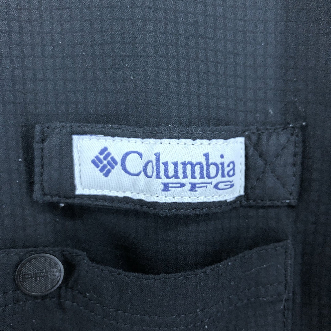 Columbia PFG OMNI-SHADE Ripstop Short Sleeve Fishing Shirt, Men's XL unclear black type Vintage Second Hand