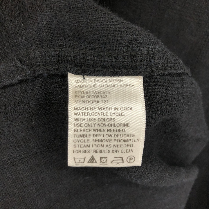 Haggar Washable Linen Short Sleeve Rayon x Linen Shirt Box Shirt Men's XL Size linen black type Vintage Second Hand