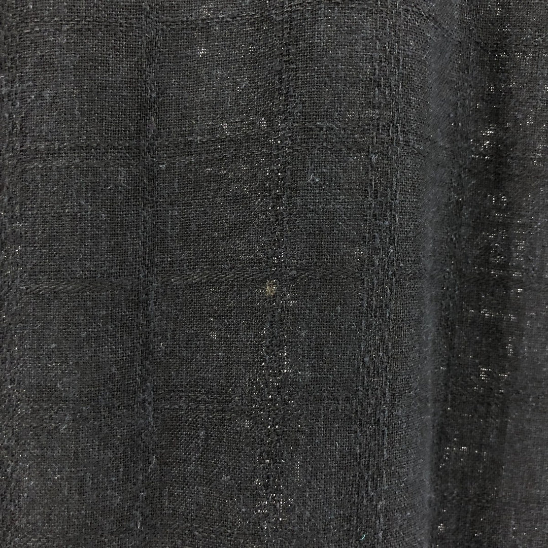 Haggar Washable Linen Short Sleeve Rayon x Linen Shirt Box Shirt Men's XL Size linen black type Vintage Second Hand
