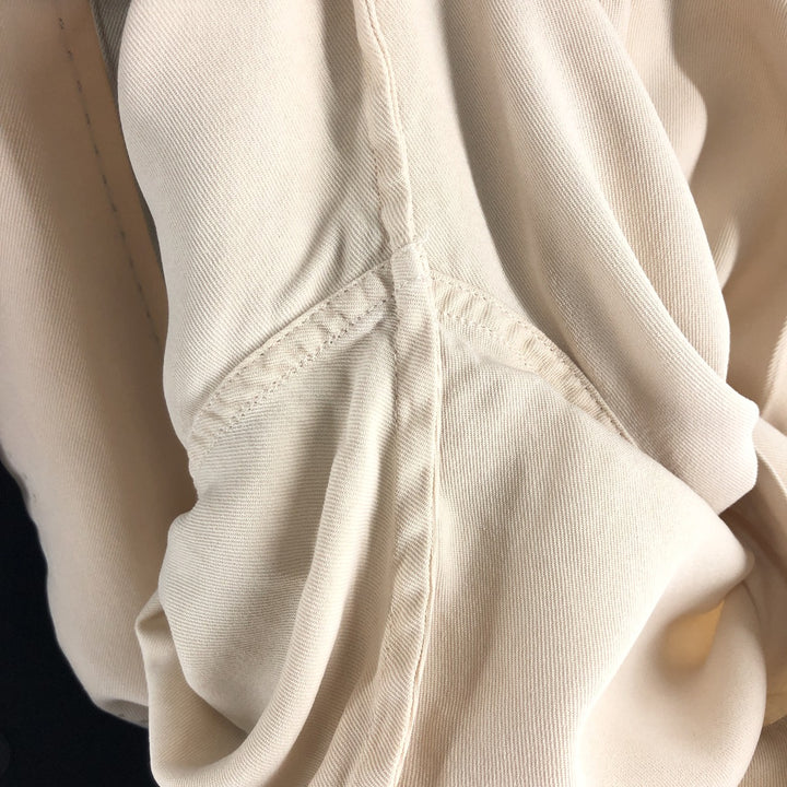 Nat Nast Two-tone short-sleeve open-collar silk shirt, box shirt, men's XL size silk Beige type Vintage Second Hand
