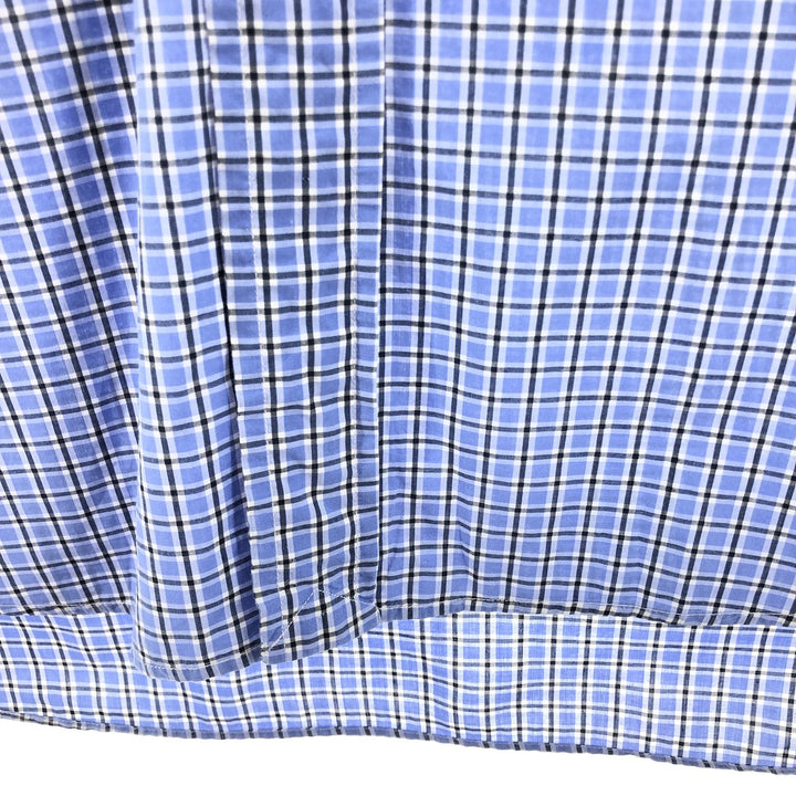 Ralph Lauren BLAKE short sleeve button down check shirt, men's size L cotton blue type Vintage Second Hand