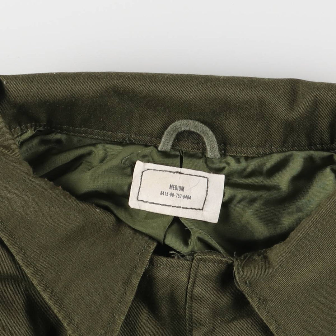 80'S US military genuine long sleeve jumpsuit made in USA MEDIUM men's M equivalent vintage polyester Khaki type Vintage Second Hand