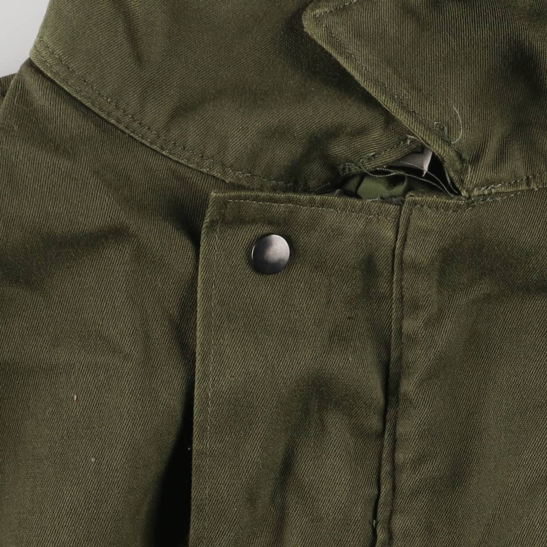 80'S US military genuine long sleeve jumpsuit made in USA MEDIUM men's M equivalent vintage polyester Khaki type Vintage Second Hand
