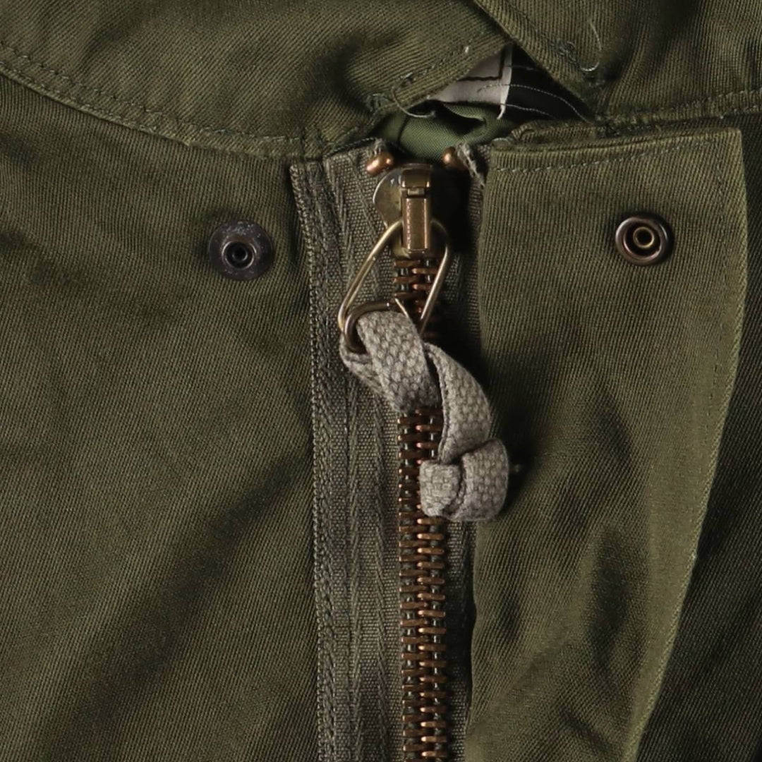 80'S US military genuine long sleeve jumpsuit made in USA MEDIUM men's M equivalent vintage polyester Khaki type Vintage Second Hand