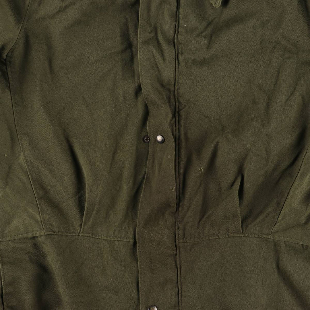 80'S US military genuine long sleeve jumpsuit made in USA MEDIUM men's M equivalent vintage polyester Khaki type Vintage Second Hand