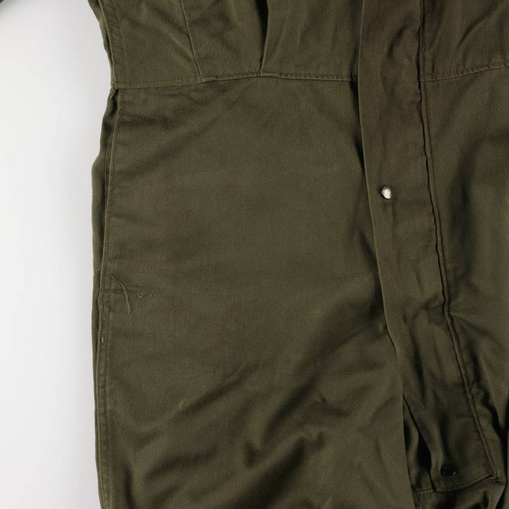 80'S US military genuine long sleeve jumpsuit made in USA MEDIUM men's M equivalent vintage polyester Khaki type Vintage Second Hand