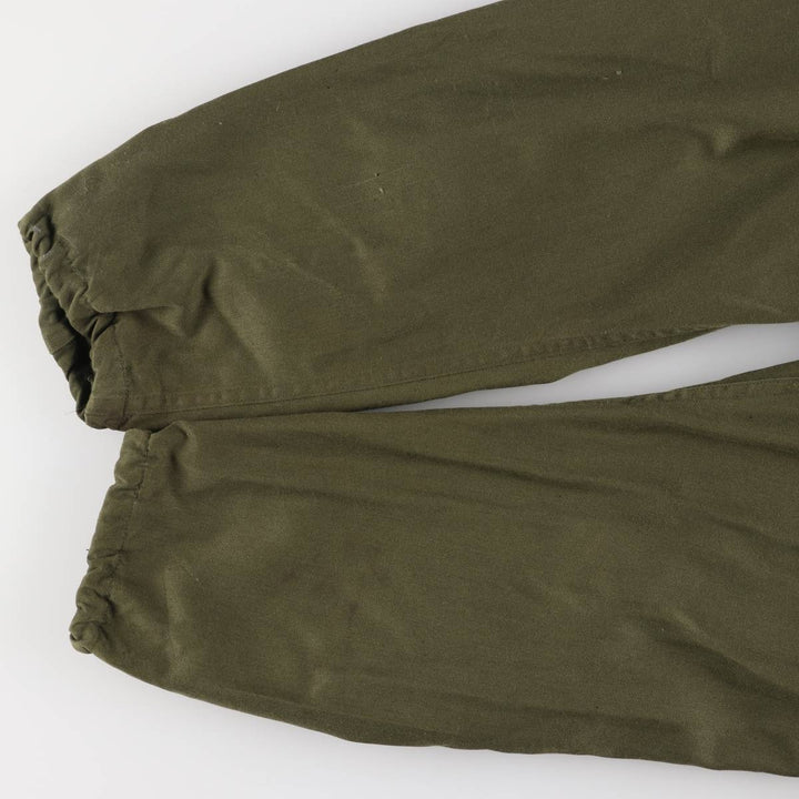 80'S US military genuine long sleeve jumpsuit made in USA MEDIUM men's M equivalent vintage polyester Khaki type Vintage Second Hand