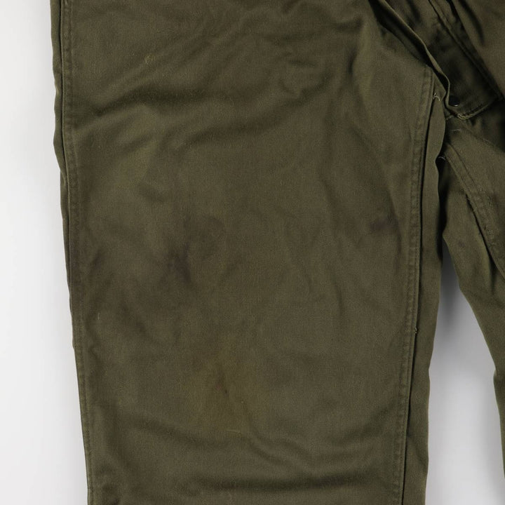 80'S US military genuine long sleeve jumpsuit made in USA MEDIUM men's M equivalent vintage polyester Khaki type Vintage Second Hand