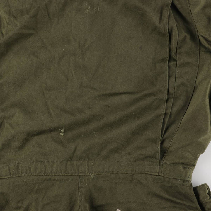 80'S US military genuine long sleeve jumpsuit made in USA MEDIUM men's M equivalent vintage polyester Khaki type Vintage Second Hand