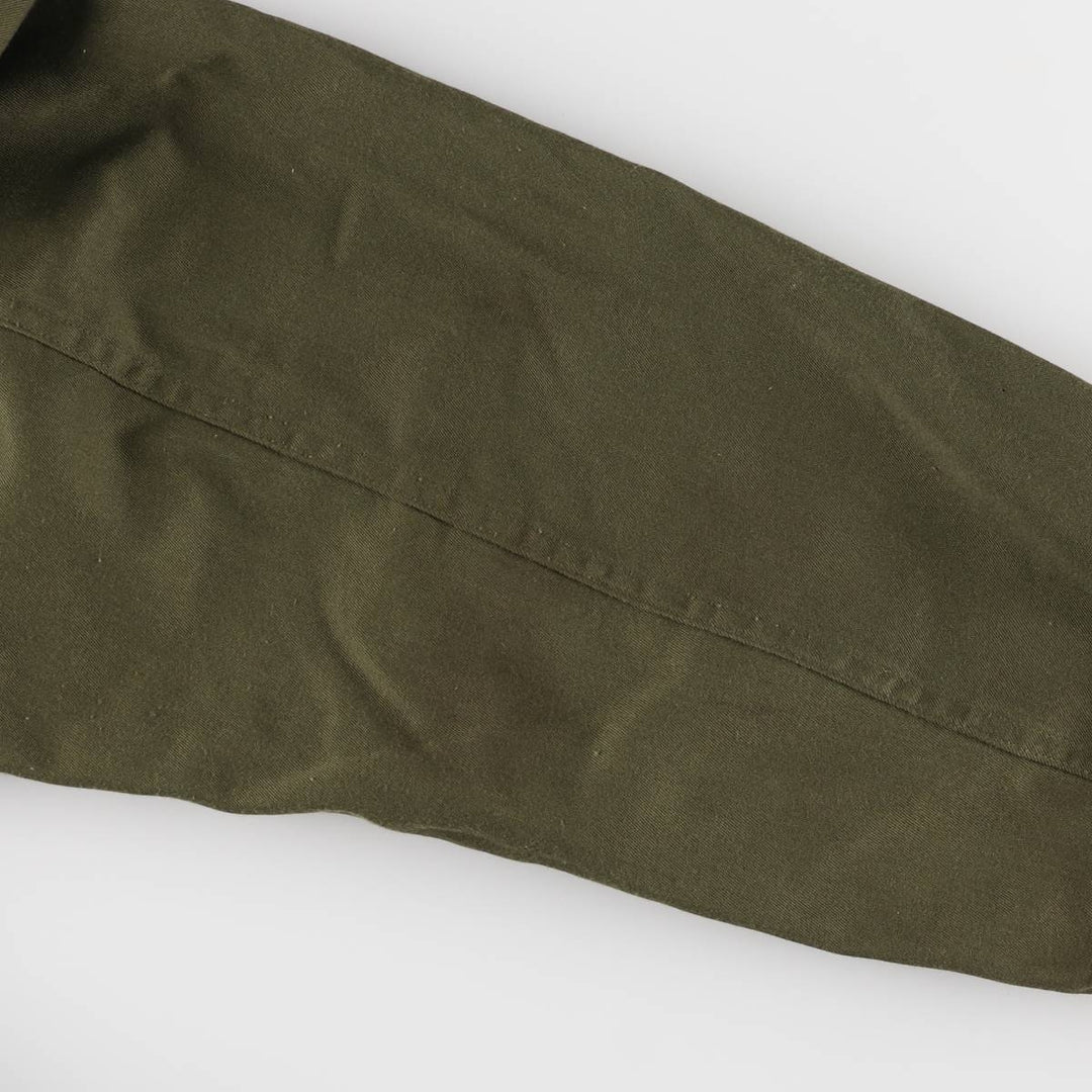 80'S US military genuine long sleeve jumpsuit made in USA MEDIUM men's M equivalent vintage polyester Khaki type Vintage Second Hand