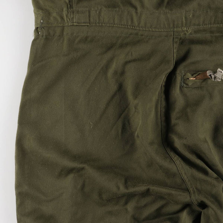 80'S US military genuine long sleeve jumpsuit made in USA MEDIUM men's M equivalent vintage polyester Khaki type Vintage Second Hand