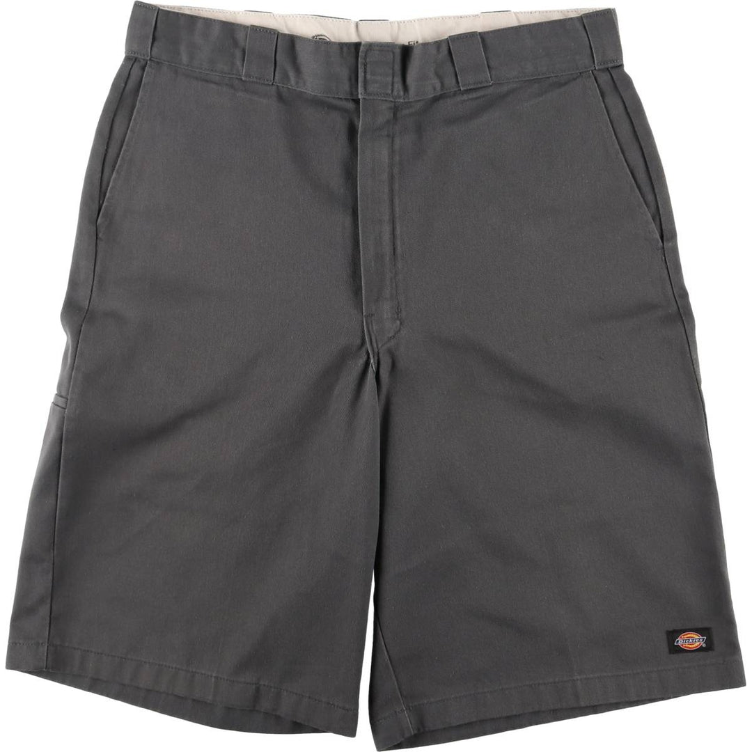 Dickies Loose Fit Work Shorts, Half Pants, Men's, W35 equivalent polyester gray type Vintage Second Hand