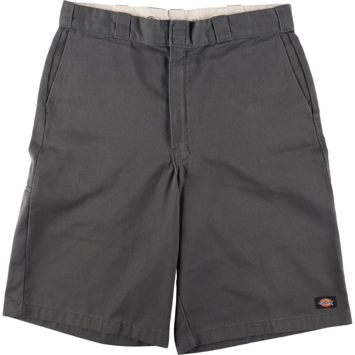 Dickies Loose Fit Work Shorts, Half Pants, Men's, W35 equivalent polyester gray type Vintage Second Hand