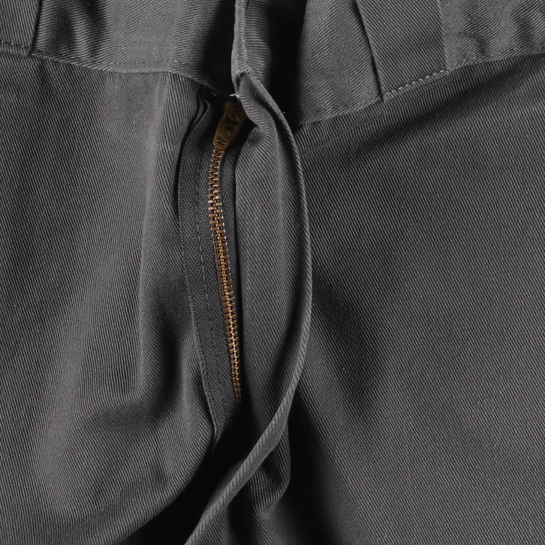 Dickies Loose Fit Work Shorts, Half Pants, Men's, W35 equivalent polyester gray type Vintage Second Hand