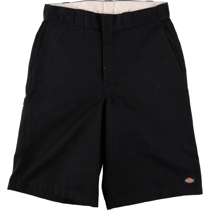 Dickies work shorts, half pants, men's, w32 equivalent, vintage polyester black type Vintage Second Hand
