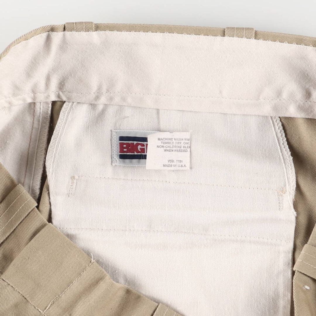 80'S BIG MAC Work Pants, Made in USA, Men's, W35, Vintage polyester Beige type Vintage Second Hand