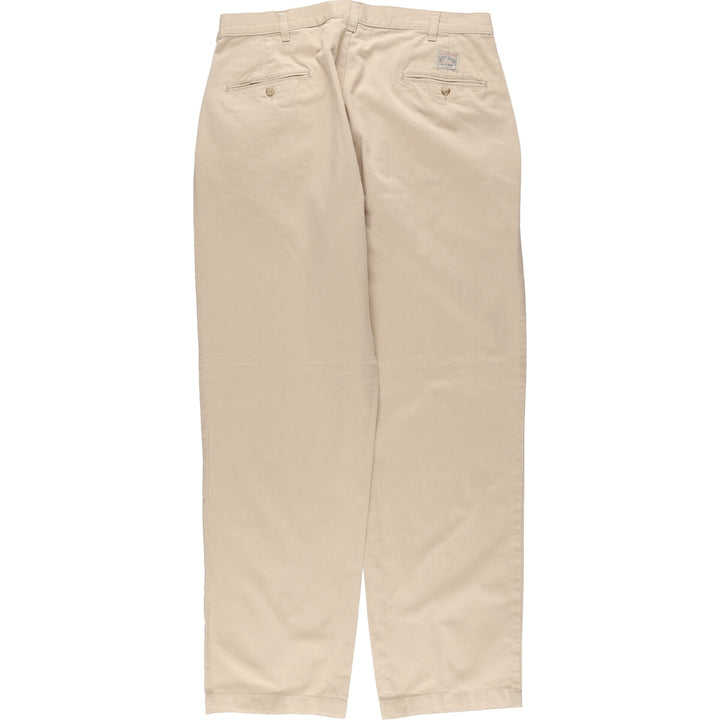 Ralph Lauren POLO by Ralph Lauren Two-pleat Chino Pants Made in Canada Men's W35 cotton Beige type Vintage Second Hand