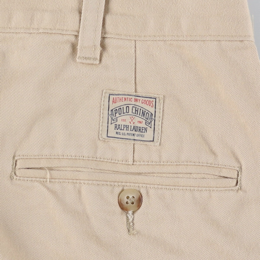 Ralph Lauren POLO by Ralph Lauren Two-pleat Chino Pants Made in Canada Men's W35 cotton Beige type Vintage Second Hand