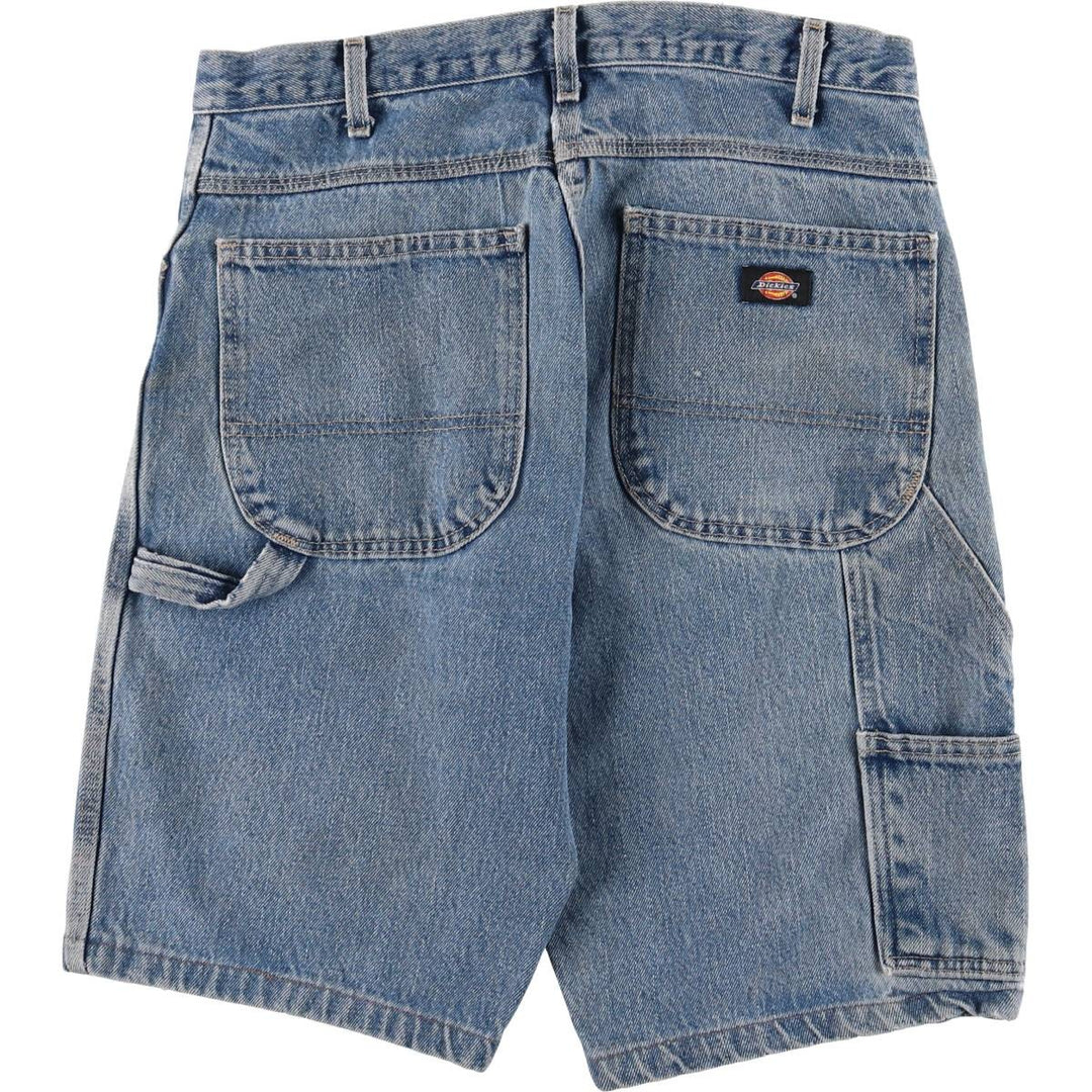Dickies Relaxed Fit Denim Painter Shorts, Men's W32 cotton blue type Vintage Second Hand
