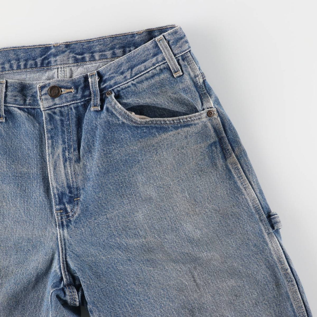 Dickies Relaxed Fit Denim Painter Shorts, Men's W32 cotton blue type Vintage Second Hand