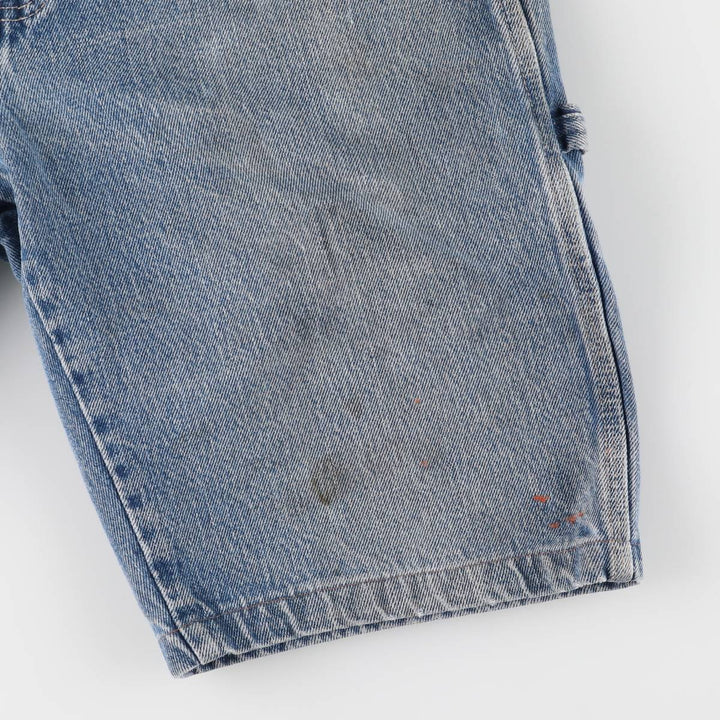 Dickies Relaxed Fit Denim Painter Shorts, Men's W32 cotton blue type Vintage Second Hand