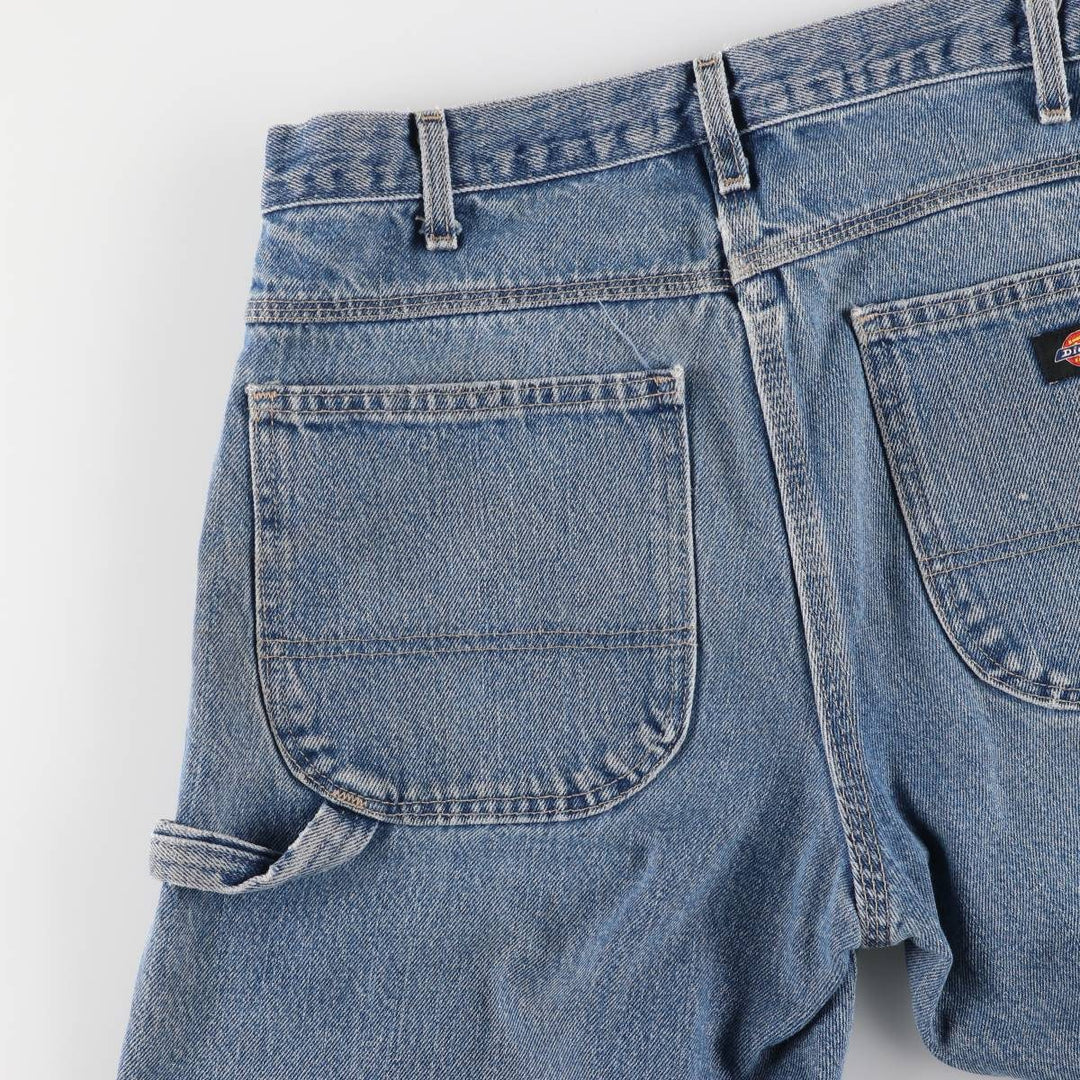 Dickies Relaxed Fit Denim Painter Shorts, Men's W32 cotton blue type Vintage Second Hand