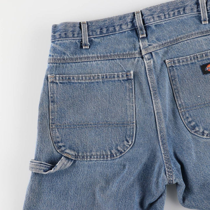 Dickies Relaxed Fit Denim Painter Shorts, Men's W32 cotton blue type Vintage Second Hand