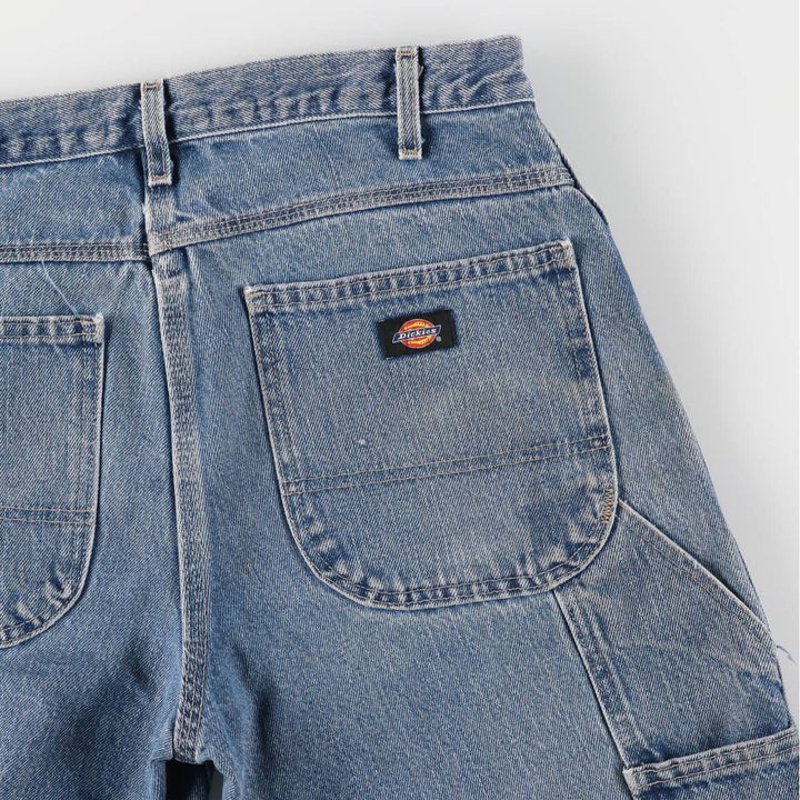Dickies Relaxed Fit Denim Painter Shorts, Men's W32 cotton blue type Vintage Second Hand