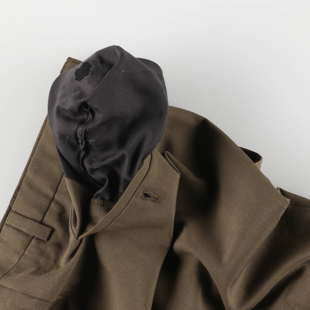 Burberry's LONDON Two-pleat wool pants slacks made in Spain, men's size w33 wool brown type Vintage Second Hand